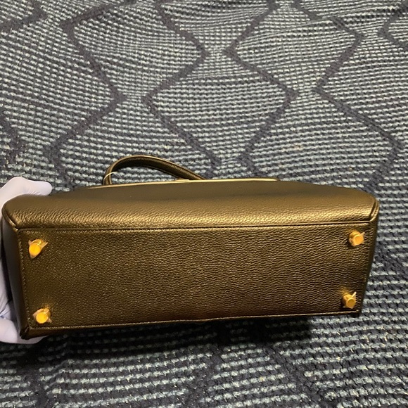 Celine black leather medium 16 satchel - Picture 4 of 5